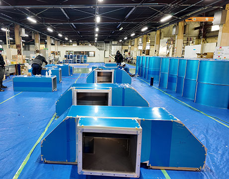 ダクト製造現場